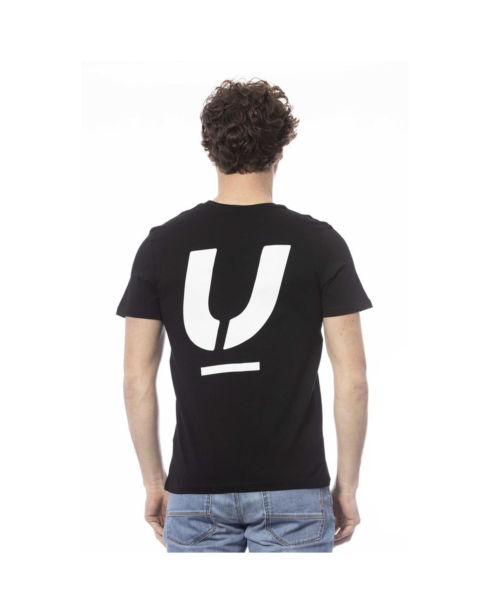 Ungaro Sport Men's Sleek Black Cotton Crew Neck T-Shirt - XL-2