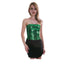 Womens SEQUIN BANDEAU CROP TOP Sparkling Sparkly Costume Tube - Green-0