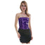 Womens SEQUIN BANDEAU CROP TOP Sparkling Sparkly Costume Tube - Purple-0