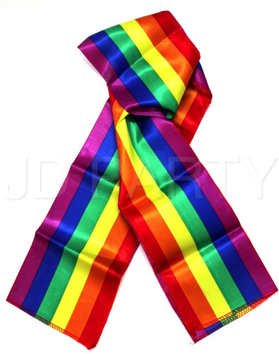 GAY PRIDE RAINBOW SCARF Wrap Holiday Parade Gift Lesbian LGBT-0