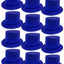 12x GLITTER TOP HAT Fancy Party Plastic Costume Tall Cap Fun Dress Up BULK - Blue-0