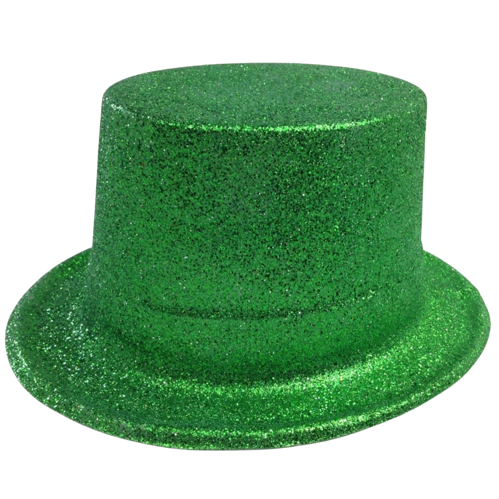 12x GLITTER TOP HAT Fancy Party Plastic Costume Tall Cap Fun Dress Up BULK - Green-2