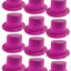 12x GLITTER TOP HAT Fancy Party Plastic Costume Tall Cap Fun Dress Up BULK - Hot Pink-0