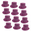 12x GLITTER TOP HAT Fancy Party Plastic Costume Tall Cap Fun Dress Up BULK - Light Pink-1