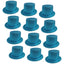 12x GLITTER TOP HAT Fancy Party Plastic Costume Tall Cap Fun Dress Up BULK - Sky Blue-1