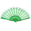 LACE FAN Hand Folding Wedding Party Bridal Spanish Costume Accessory - Green-0