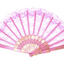 LACE FAN Hand Folding Wedding Party Bridal Spanish Costume Accessory - Light Pink-1