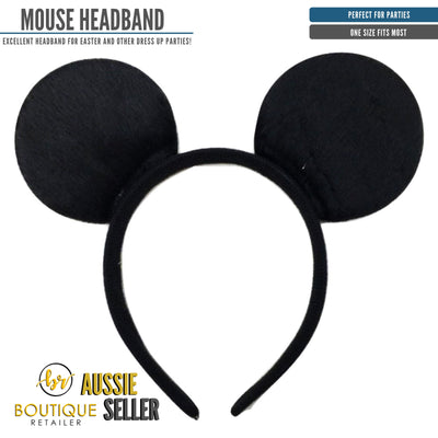 Mickey Minnie Mouse Headband Costume Halloween Party Hair Head Band - Black-1