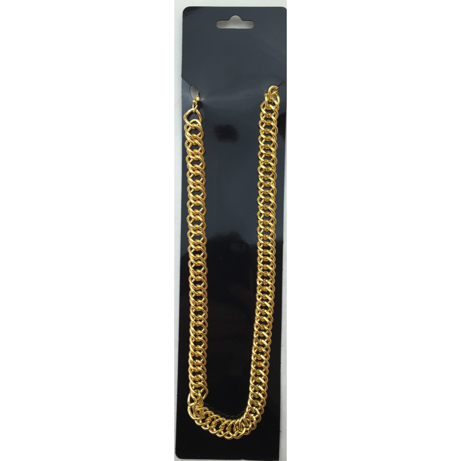 BIG NECKLACE 50cm Pimp Costume Party Fancy Dress Gangster Chain Jewellery - Gold-0