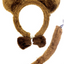 BROWN BEAR EARS HEADBAND w Bow Tail Animal Costume Halloween Party Hair Accessory-0