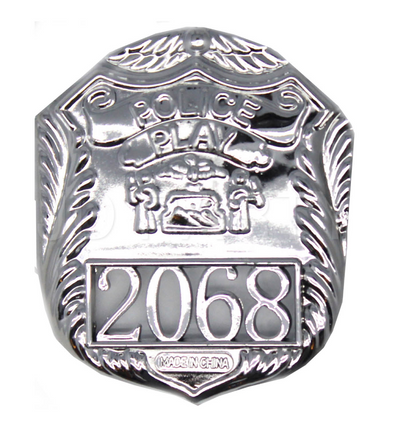 POLICE BADGE Costume Accessory Plastic Silver Fancy Dress Party Officer Cop-0