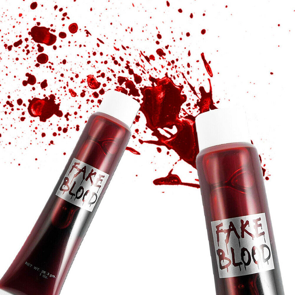 FAKE BLOOD Zombie Halloween Fancy Dress Red Make Up Gel Cream Vampire Horror-2