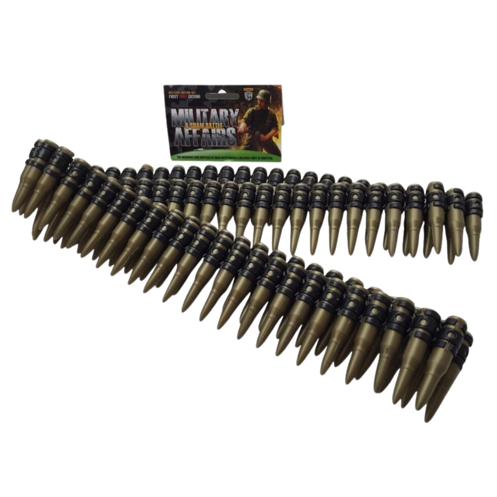 BULLET BELT Plastic Bandolier Costume Party Commando Army Gangster Soldier Ammo Cowboy-1