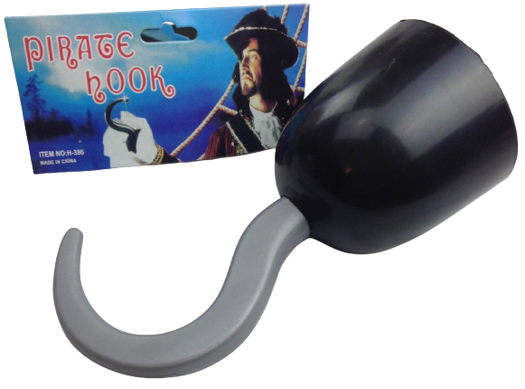 PIRATE HOOK Captain Hand Halloween Fancy Dress Up Costume Swashbuckler-1