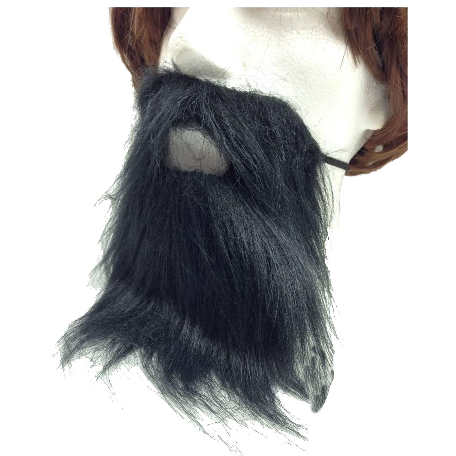 PARTY BEARD Moustache Costume Fancy Dress Mustache Halloween Fake Facial Hair - Black-3