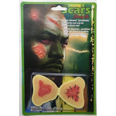 FAKE SCARS Bloody Wound Adhesive Costume Party Creepy Halloween Make Up-0