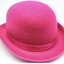 BOWLER HAT Party Costume Derby Fancy Dress Dance Halloween Vintage Cap - Hot Pink-0