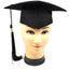 Deluxe GRADUATION HAT Mortar Board Graduate Bachelor Academic Cap School - Black-0