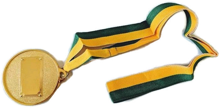 METAL WINNER GOLD MEDAL 1st Party Favours Sports Day 40cm Ribbon - Green/Gold-2