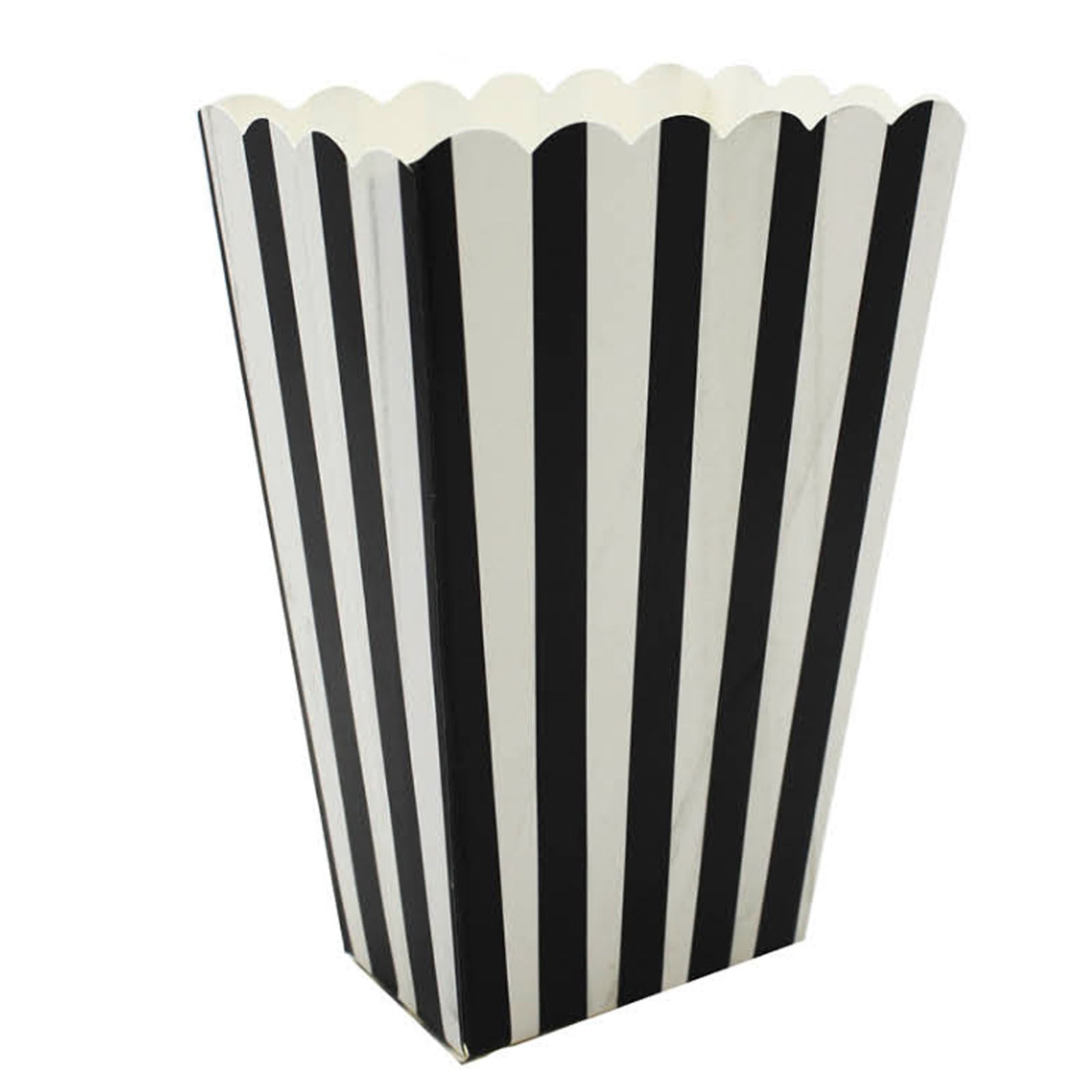 6x POPCORN BOXES Wedding Party Favour Lolly Box Retro Cinema Pop Corn - Black-2