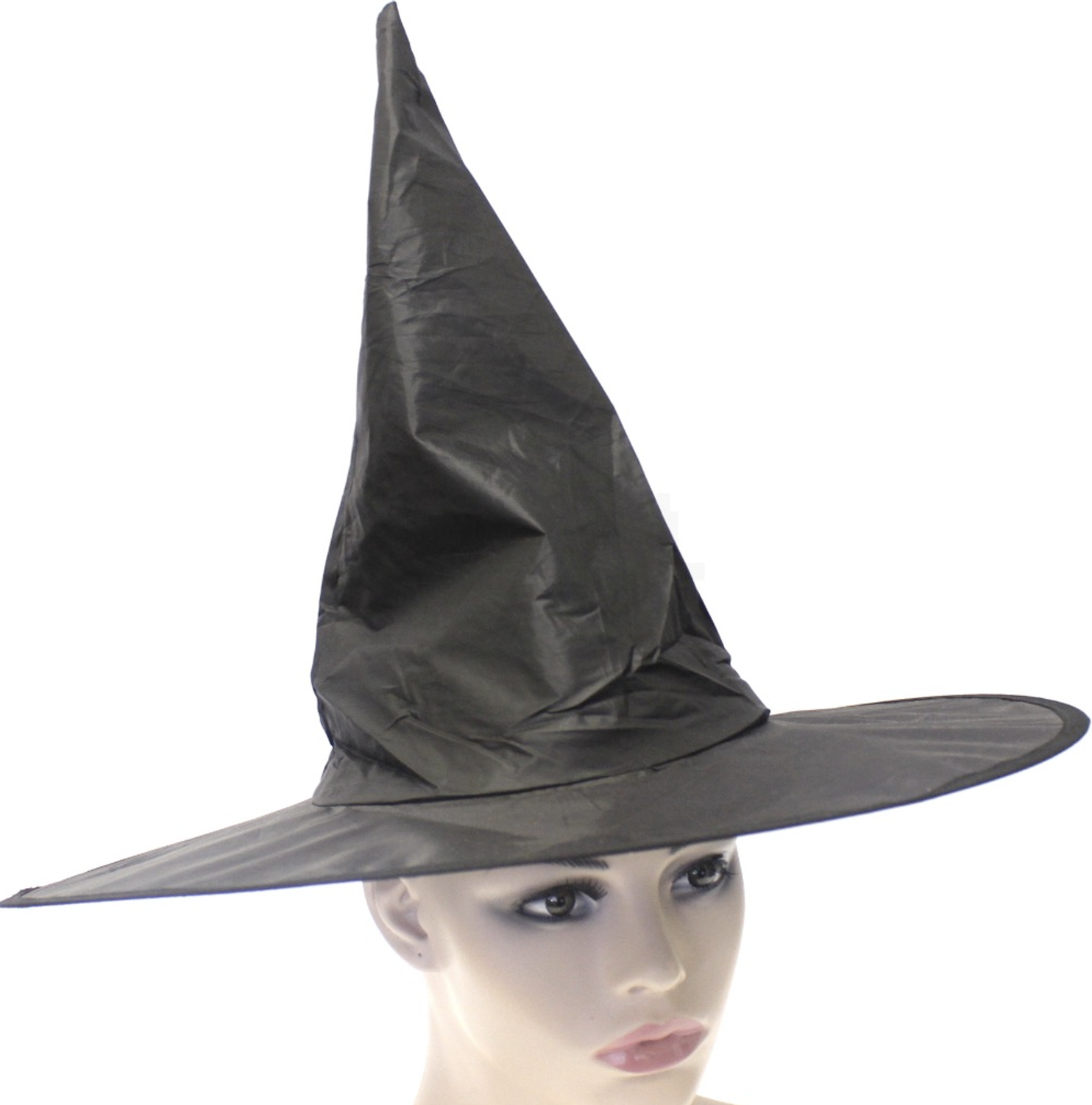 WITCH HAT Plain Black Halloween Costume Fancy Dress Womens Accessory Wizard-0