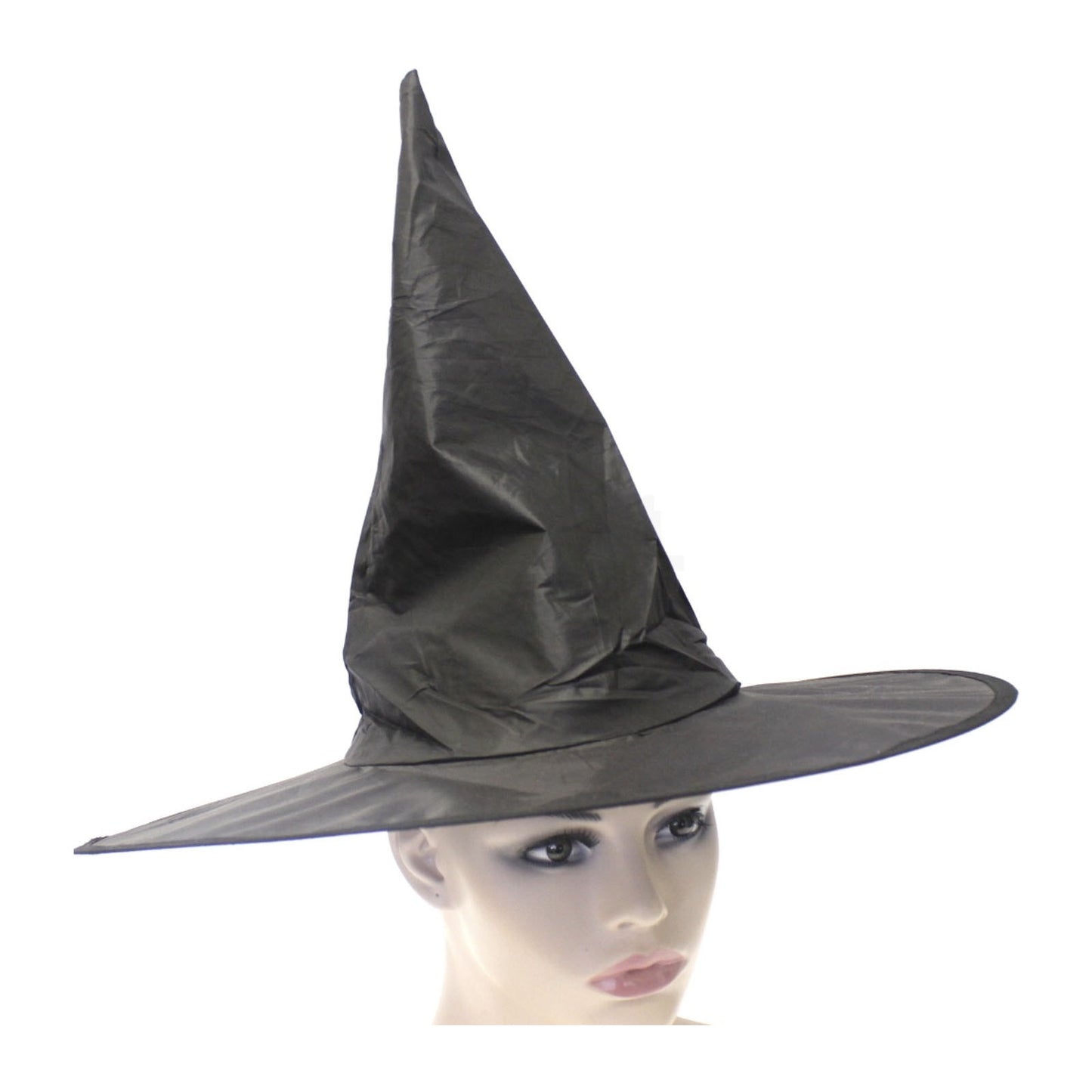 WITCH HAT Plain Black Halloween Costume Fancy Dress Womens Accessory Wizard-4