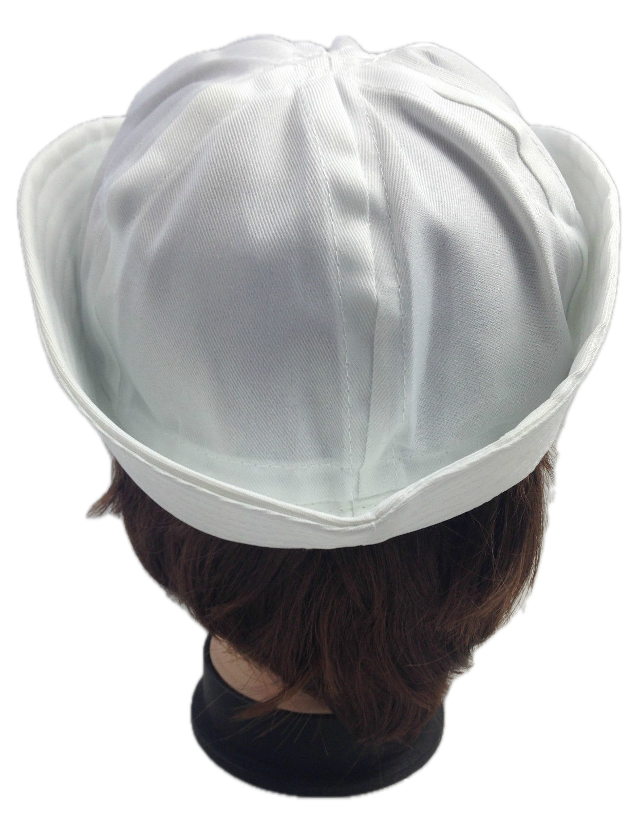 Adult White Sailor Hat Marine Unisex Gob Captain Navy Hen's Night Doughboy Cap-2