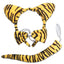 3pcs Set Animal Costume Dress Up Party Bow Tie Tail Ears Book Week - Tiger-0