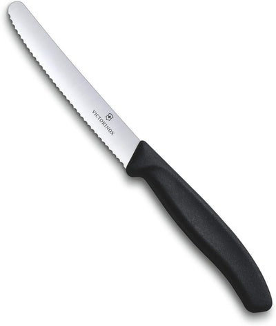 1x Victorinox Standard Wavy Edge Steak and Tomato Knife - Black-0