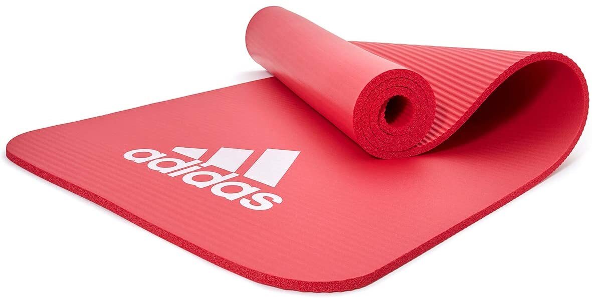 Adidas Fitness Mat 7mm Exercise Training Floor Gym Yoga Judo Pilates  - Red-1