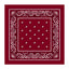 BANDANA Paisley 100% COTTON Head Wrap Durag Bandanna Summer Biker Scarf Mask - Burgundy-0