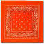 BANDANA Paisley 100% COTTON Head Wrap Durag Bandanna Summer Biker Scarf Mask - Orange-0