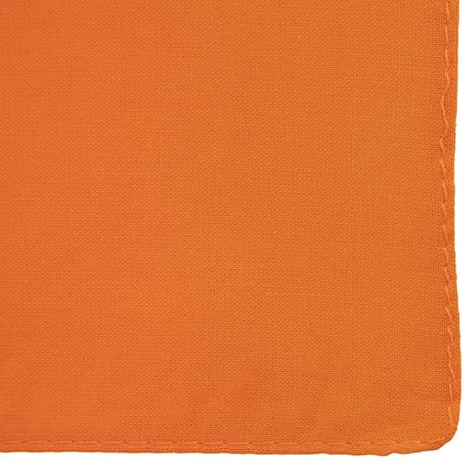 BANDANA Paisley 100% COTTON Head Wrap Durag Bandanna Summer Biker Scarf Mask - Orange (Plain)-3