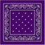 BANDANA Paisley 100% COTTON Head Wrap Durag Bandanna Summer Biker Scarf Mask - Purple-0