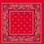 BANDANA Paisley 100% COTTON Head Wrap Durag Bandanna Summer Biker Scarf Mask - Red-1