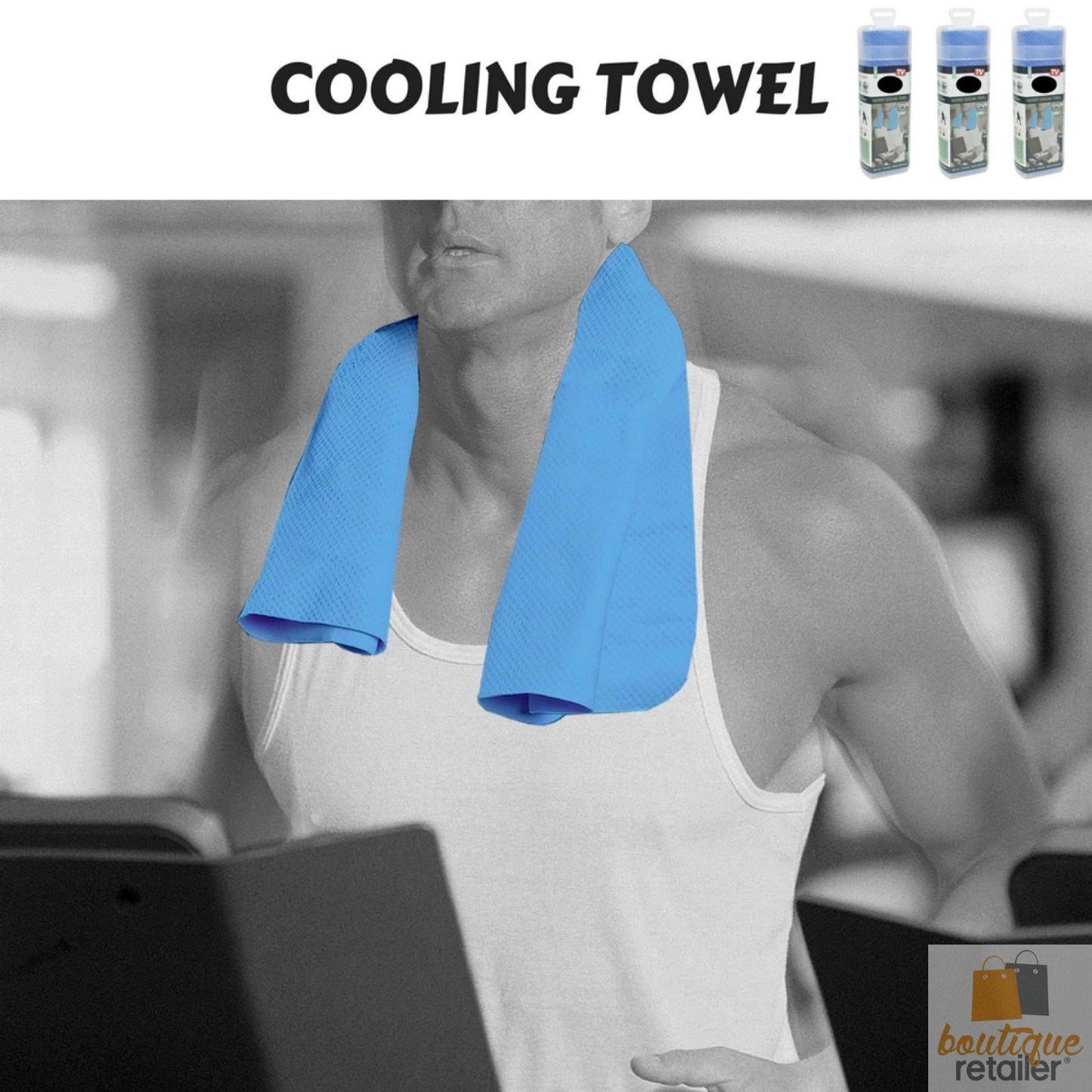 3x INSTANT COOLING TOWEL UPF 50+ Ice Cold Sport Sweat Absorbing Leisure 66x43-3