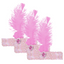 3x 1920s FLAPPER HEADBAND Headpiece Feather Sequin Charleston Costume Gatsby - Light Pink-0