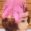 3x 1920s FLAPPER HEADBAND Headpiece Feather Sequin Charleston Costume Gatsby - Light Pink-3