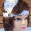 3x 1920s FLAPPER HEADBAND Headpiece Feather Sequin Charleston Costume Gatsby - White-2