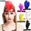 3x 1920s FLAPPER HEADBAND Headpiece Feather Sequin Charleston Costume Gatsby - Assorted Colours Pack-1