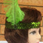 6x 1920s FLAPPER HEADBAND Headpiece Feather Sequin Charleston Costume Party BULK - Green-2