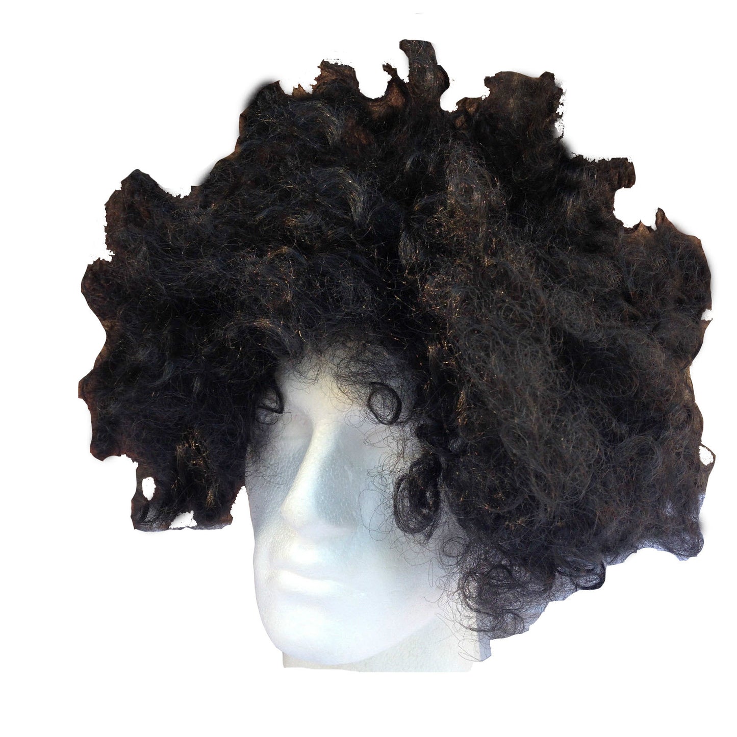 DELUXE AFRO WIG Curly Hair Costume Party Fancy Disco Circus 70s 80s Dress Up - Black-0