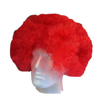 DELUXE AFRO WIG Curly Hair Costume Party Fancy Disco Circus 70s 80s Dress Up - Red-0