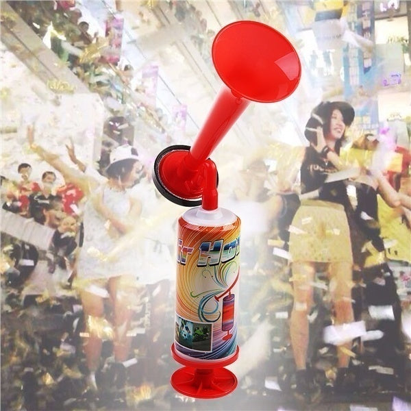 Air Horn Party Prop Hand Held Loud Pump Action Plastic Novelty Reusable Klaxon-6