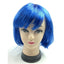 Bob Wig Costume Short Straight Fringe Cosplay Party Full Hair Womens Fancy Dress - Blue-4