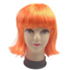 Bob Wig Costume Short Straight Fringe Cosplay Party Full Hair Womens Fancy Dress - Orange-0