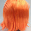 Bob Wig Costume Short Straight Fringe Cosplay Party Full Hair Womens Fancy Dress - Orange-3