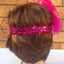 1920s FLAPPER HEADBAND Headpiece Feather Sequin Charleston Costume Gatsby Dance - Hot Pink-3