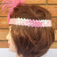 1920s FLAPPER HEADBAND Headpiece Feather Sequin Charleston Costume Gatsby Dance - Light Pink-3