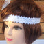 1920s FLAPPER HEADBAND Headpiece Feather Sequin Charleston Costume Gatsby Dance - White-2